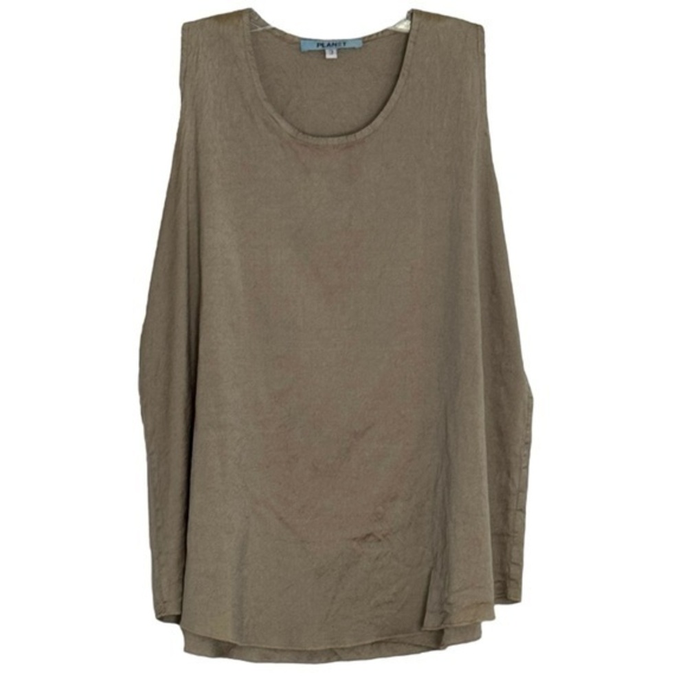 PLANET Beige Metallic tank SZ 3 / US 14 - 16